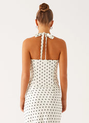 Breanne Top - White Polka Dot