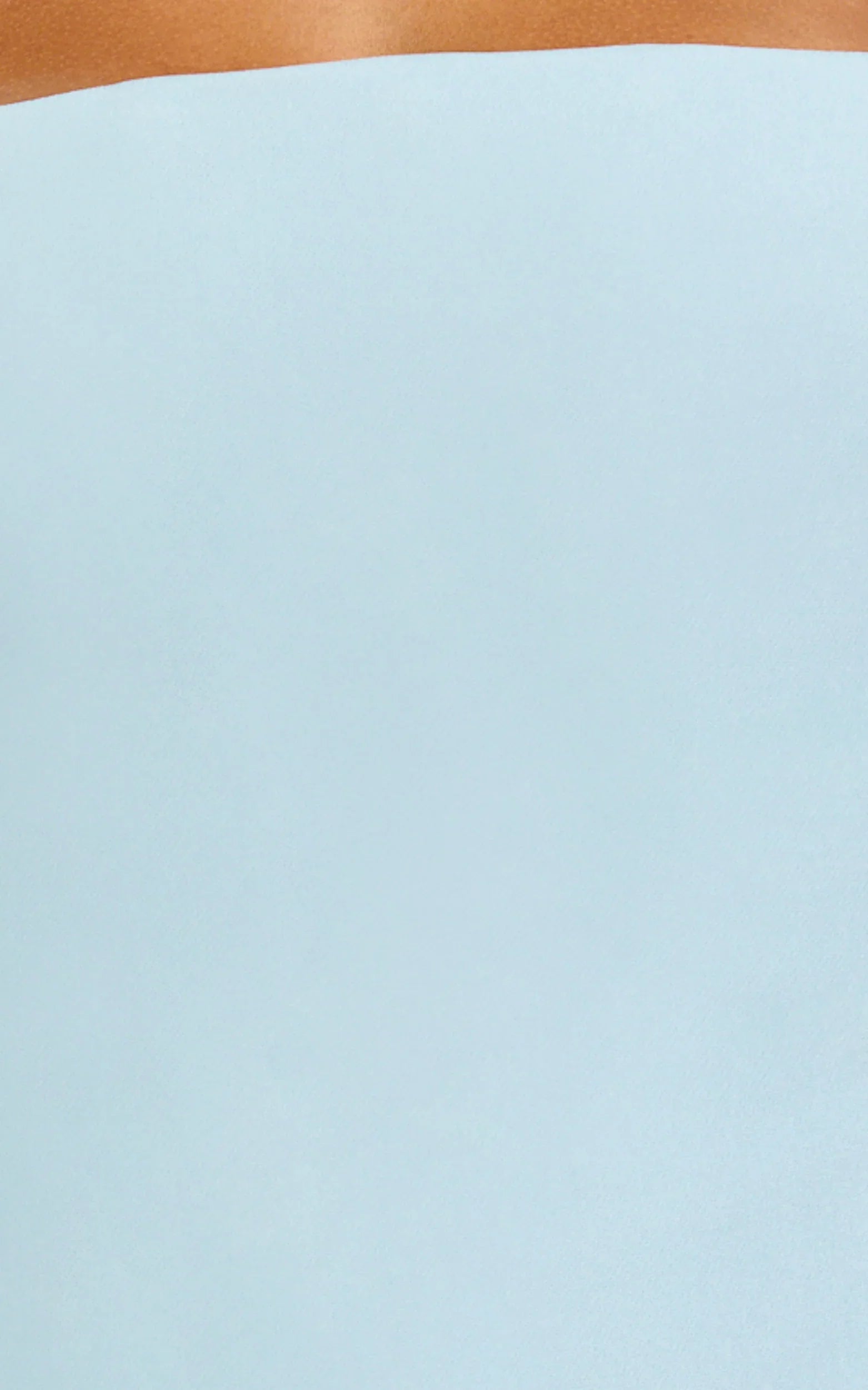 Gigi Top - Strapless Square Neck Corset Top in Light Blue